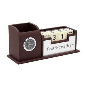 Wood Personalised Pen Stand With Name