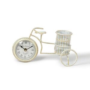 Habere India-All the Cultures Fabricating India Pen Holder Table Decor for Office | Corporate Gift | Gift For Office Desk | Gifting Desk Organiser | Table Organiser With Clock