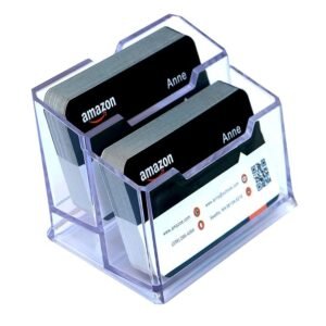 SNDIA 2-Tier Clear Business Card Holder